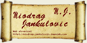 Miodrag Jankulović vizit kartica